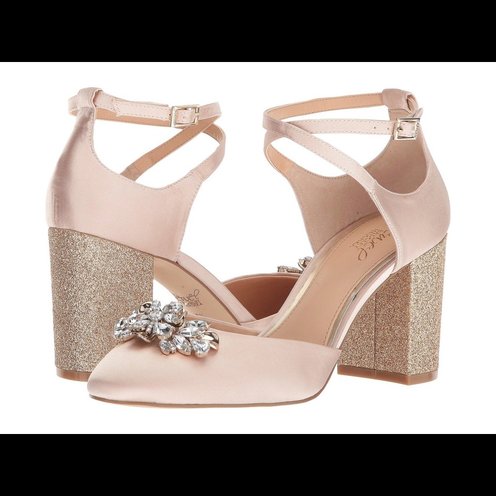 Jewel Badgley Mischka Aiyana Embellshed Heels